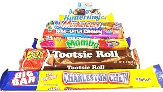 A lot of Candy bars Countdown Learn Sizes and Flavors