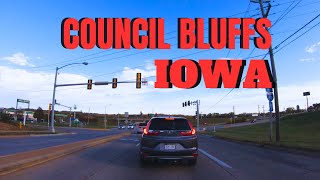 Highway Driving Tour | Harrison Street & Madison Avenue | Council Bluffs - Iowa | USA - Trek Wanders