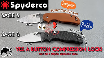 Review/impressions of the 2 Spyderco Sage knives… the REX121 Sage 5 & S90V Sage 6