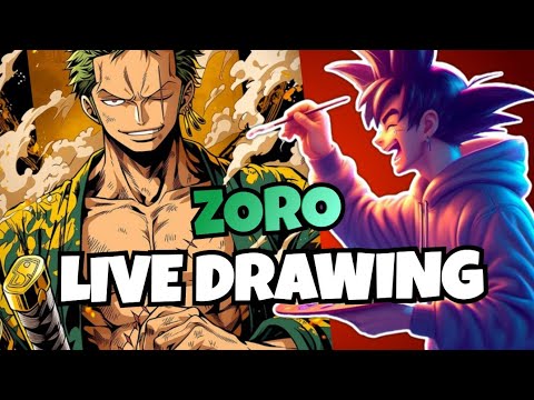 Real Time Zoro Drawing full process | Manga Mania 