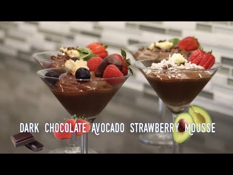 How to Make Vegan Dark Chocolate Avocado Strawberry Mousse Pudding (2018) RockinRaffi Ep. 31