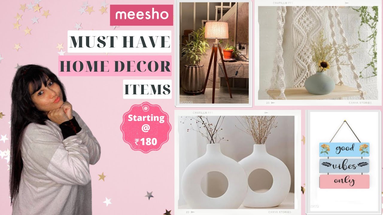 Aesthetic Room Decor Meesho Haul Starting just ₹180 Home Decor Idea