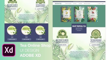 Adobe XD Tutorial | Tea Online shop UI Design Speedart