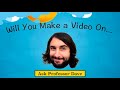 Professor Dave's Science and Math Playlists