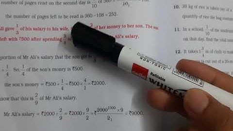 Std-6(icse),Chapter-5(Fractions)Exercise-5(E), Part 2nd