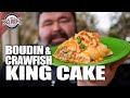 Mardi Gras KING CAKE with Crawfish &amp; Boudin Sausage