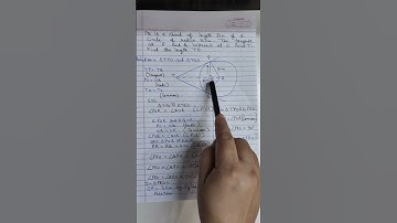 PQ is a chord of length 8cm of a circle of radius 5cm.The tangents at P and Q  #circlesclass10