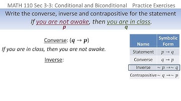 Logic: Finding the converse, inverse, contrapositive