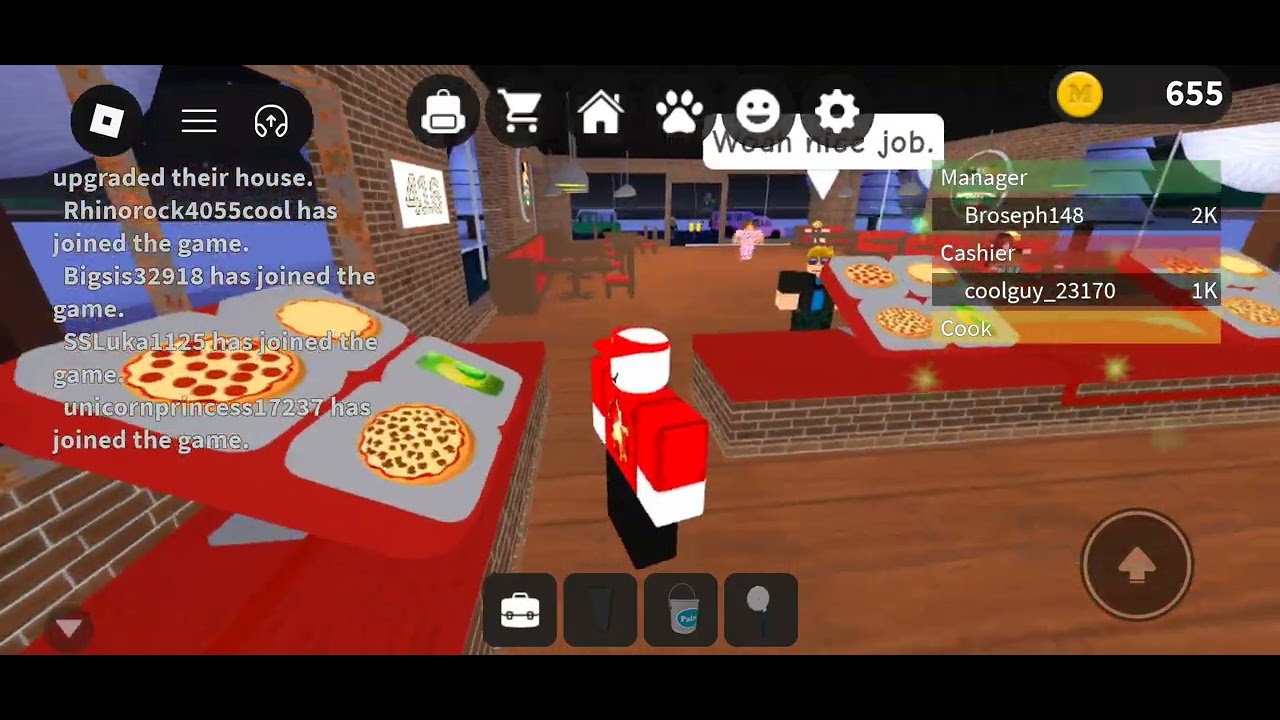 Work at a pizza place