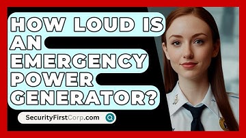How Loud Is An Emergency Power Generator? - SecurityFirstCorp.com