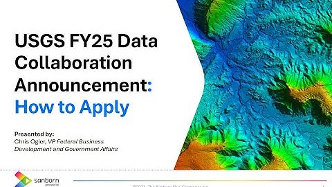 USGS Funding to Update 3D Hydrography (3DHP) and 3D Elevation Data (3DEP): How to Apply