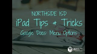 Google Docs: Menu Options