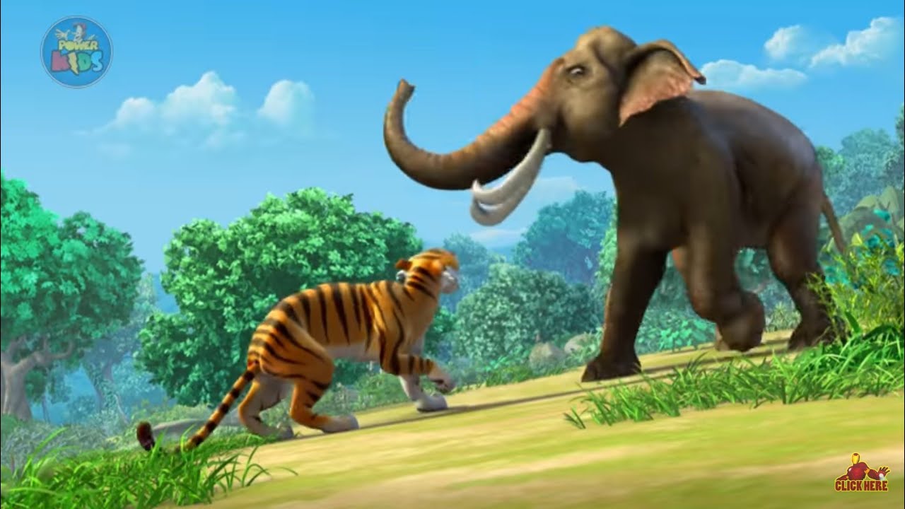  Kartun  Gajah  vs Harimau Jungle book hindi cartoon for 