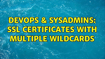 DevOps & SysAdmins: SSL certificates with multiple wildcards (2 Solutions!!)