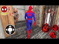 Playing as spiderman in grannys old house