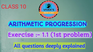 ARITHMETIC PROGRESSION || EXERCISE :- 1.1, 1st Problem || KARNATAKA STATE BOARD SYLLABUS.