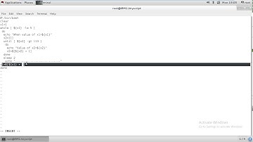 Write a script by while until nested loop.