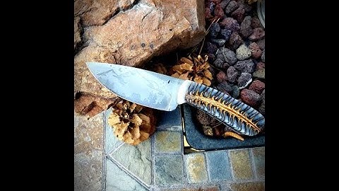 KNIFE MAKING- MAKING A PINECONE HANDLE KNIFE FOR FATHER