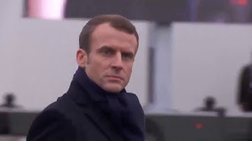 Macron Inspecting Troops