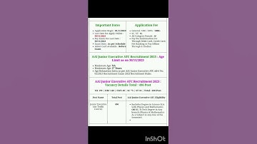AAI Junior Executive ATC Online Form 2023