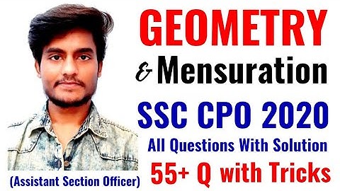 Geometry & Mensuration Questions asked in SSC CPO 2020 by Rohit Tripathi