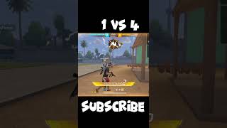 1 vs 4 by UNIQUE 333 FF #ffshorts #freefire #1vs4done #combat #bestplayer