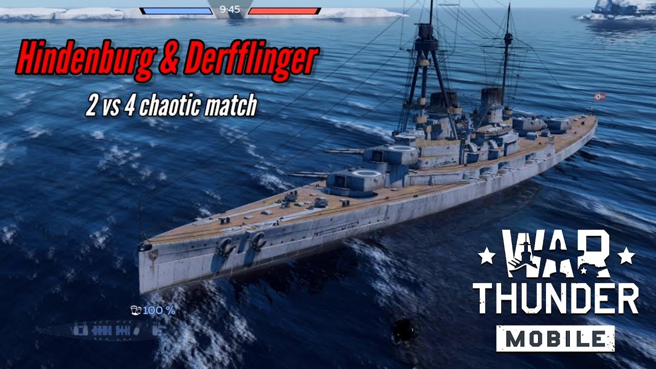 Derfflinger class in a chaotic 2 vs 4 (feat. VGG—ThanhDuyên) - War Thunder Mobile