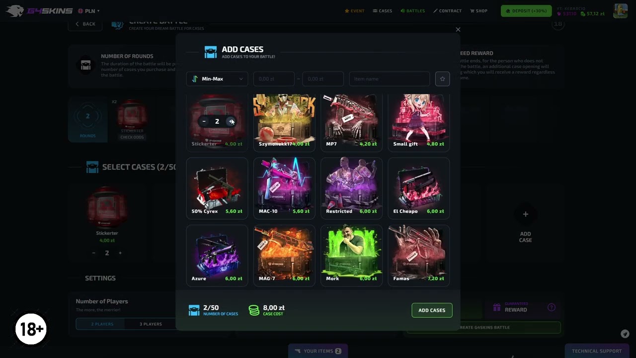 OD 100 ZŁ DO KOSY NA G4SKINS #2 {CSGO OPENING}