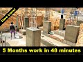 Step By Step Indian 30*40 house construction, time travel - 5 months work in 48 minutes