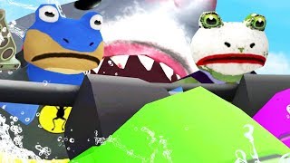 BAT FROG & JOKE FROG TEAM UP AGAINST THE GIANT SHARK! - Amazing Frog - Part 116 | Pungence