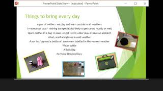 EYFS Hazel Slade Induction for Nursery and Reception 2021
