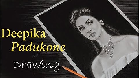 How to draw Deepika Padukone step by step