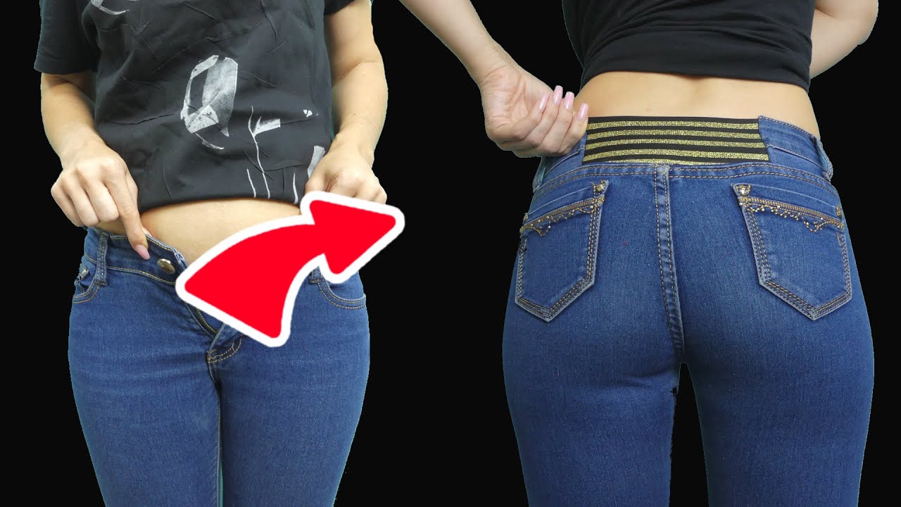 Helpful sewing tip for women to increase the waist on jeans if they are