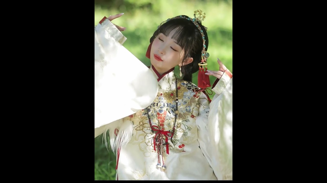 明制漢服上着 レディース刺繍漢服 [素瓷·九曜金枝]_♥レディース漢服_