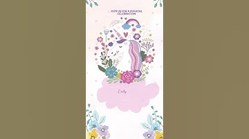 Animated Unicorn  Birthday Video Invitation