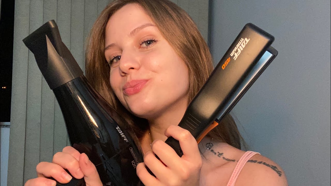 ASMR ✨ AMIGA SECANDO E PASSANDO CHAPINHA NO SEU CABELO