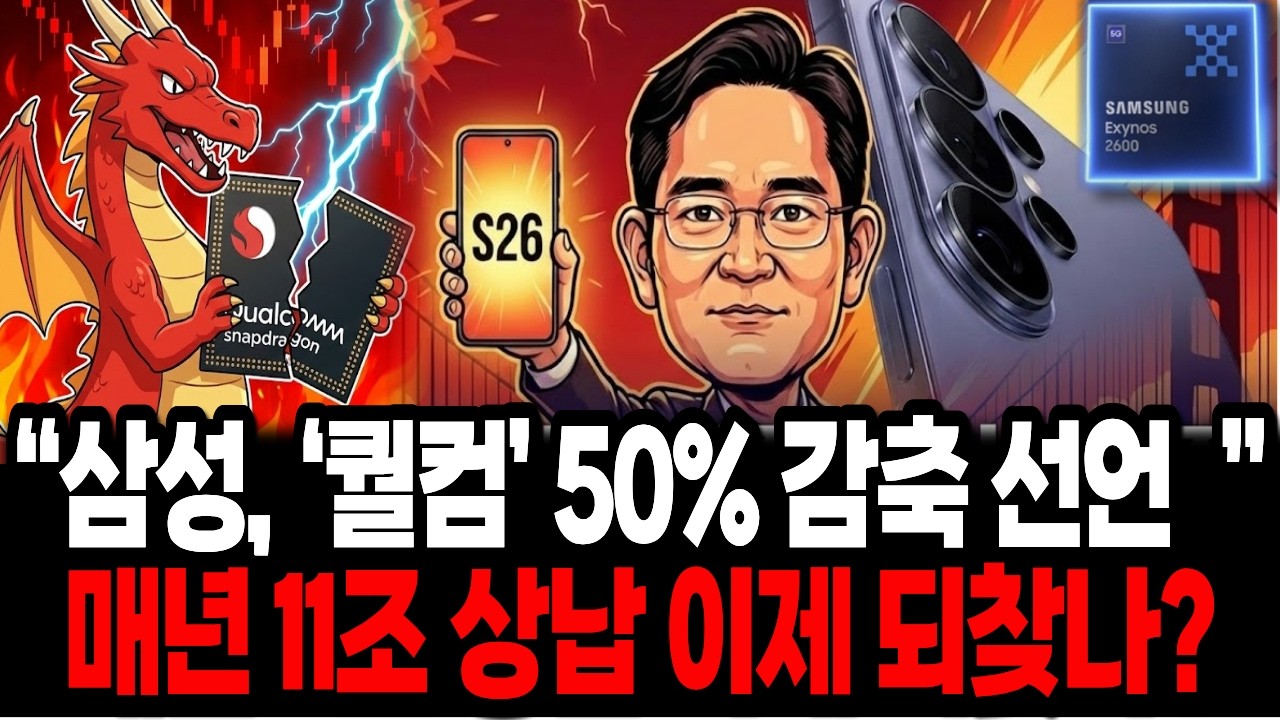 삼성, 퀄컴 ‘50%’ 감축 기습 선언 “갤S26, 절반 ‘엑시노스’ 탑재”