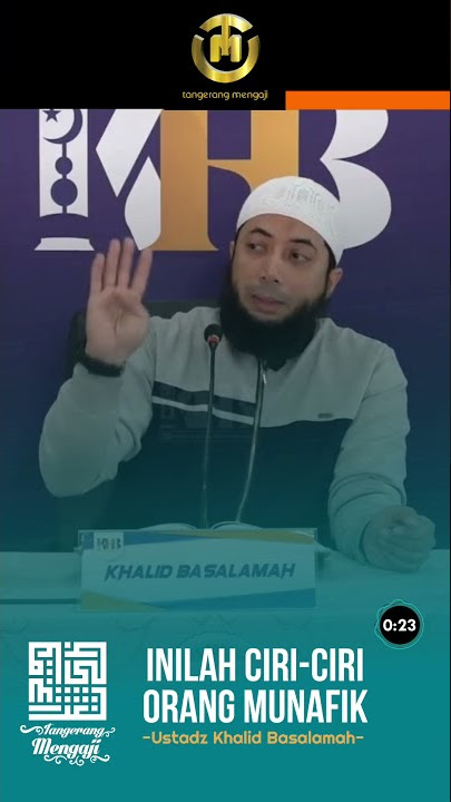 Inilah ciri-ciri orang munafik - Ust. Khalid Basalamah #tangerangmengaji #khalidbasalamah #shorts