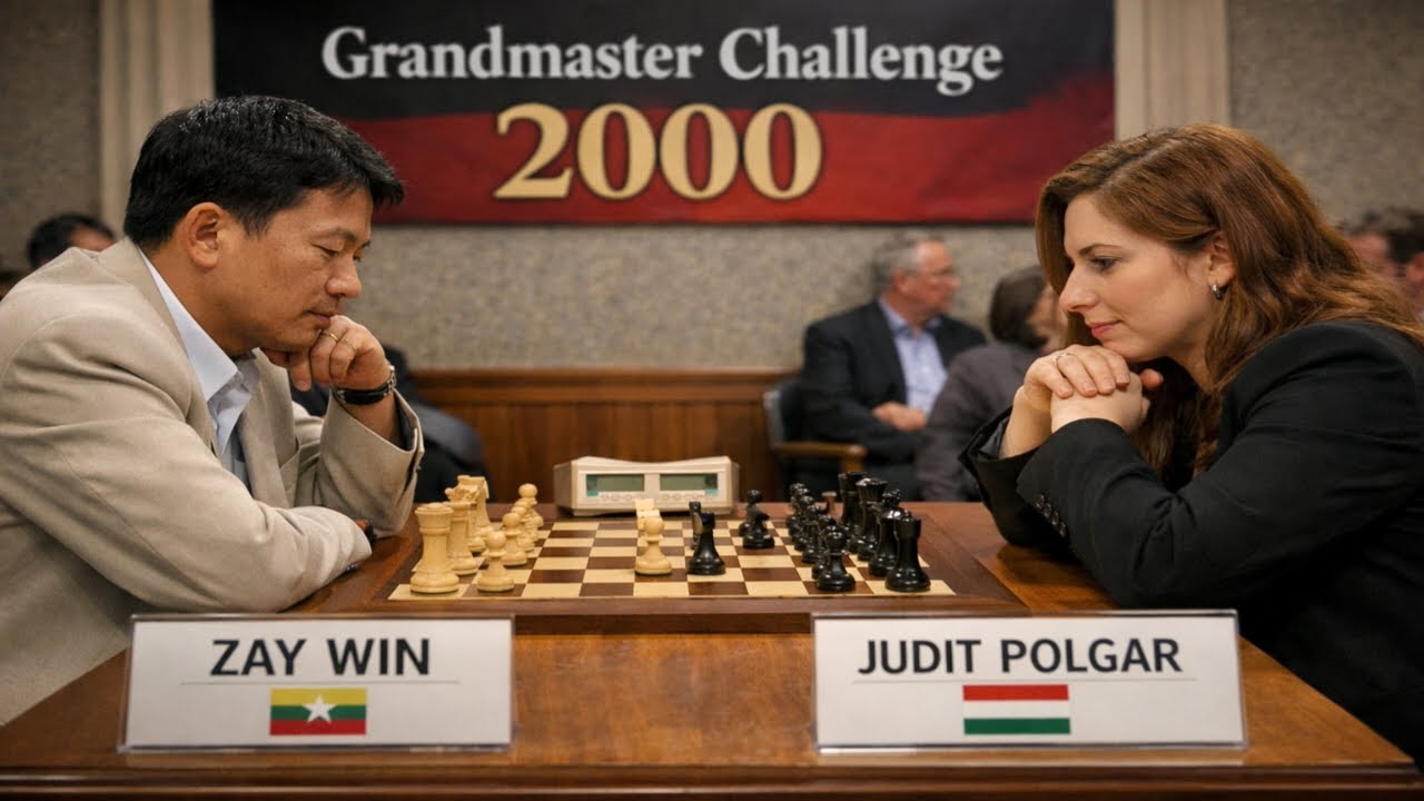 Zaw Win Lay vs Judit Polgar • It Cat.16 Bali Indonesia 2000 | Polgar Brilliant Win in Bali!