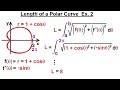 Calculus 2: Polar Coordinates (32 of 38) Length of a Polar Curve Example 2
