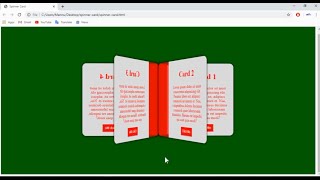 3D Spinner Cards CSS | Cards rotate Affect