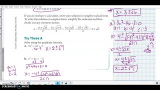 8GT 32-3 Quadratic Formula