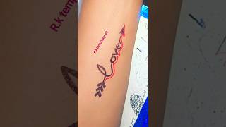 DIY love tattoo ?❤ viral short trending video rktemporaryart