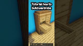 How to build a realistic wardrobe in Minecraft #minecraft #shorts #tutorial Update