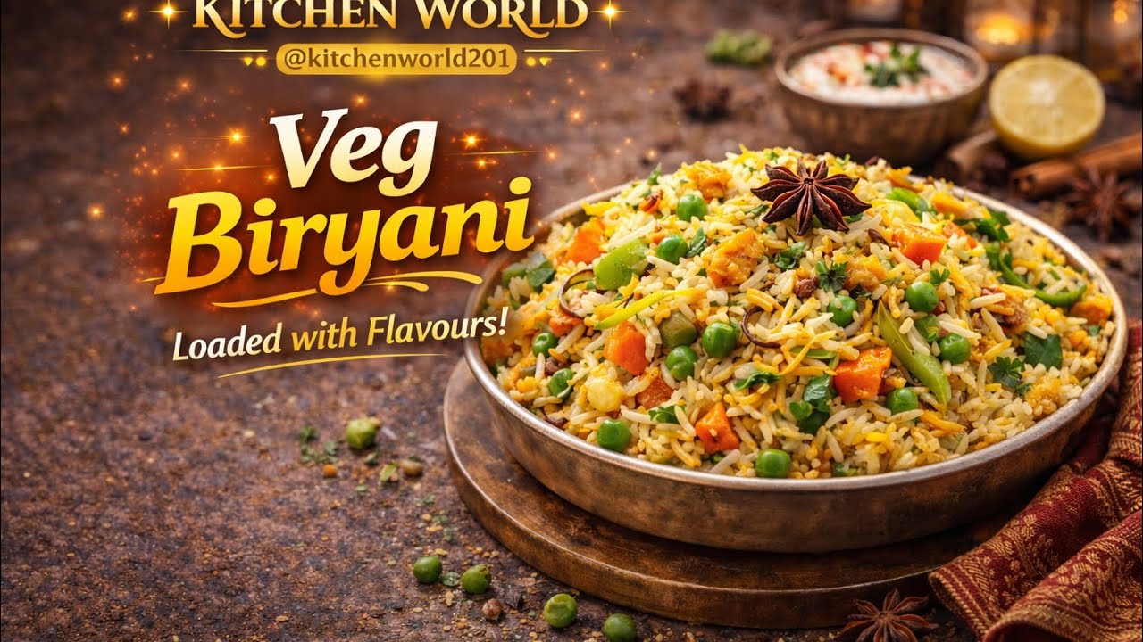 रेस्टोरेंट स्टाइल वेज बिरयानी |  Veg Biryani Recipe 😋#VegBiryani#BiryaniRecipe#IndianFood#EasyRecipe