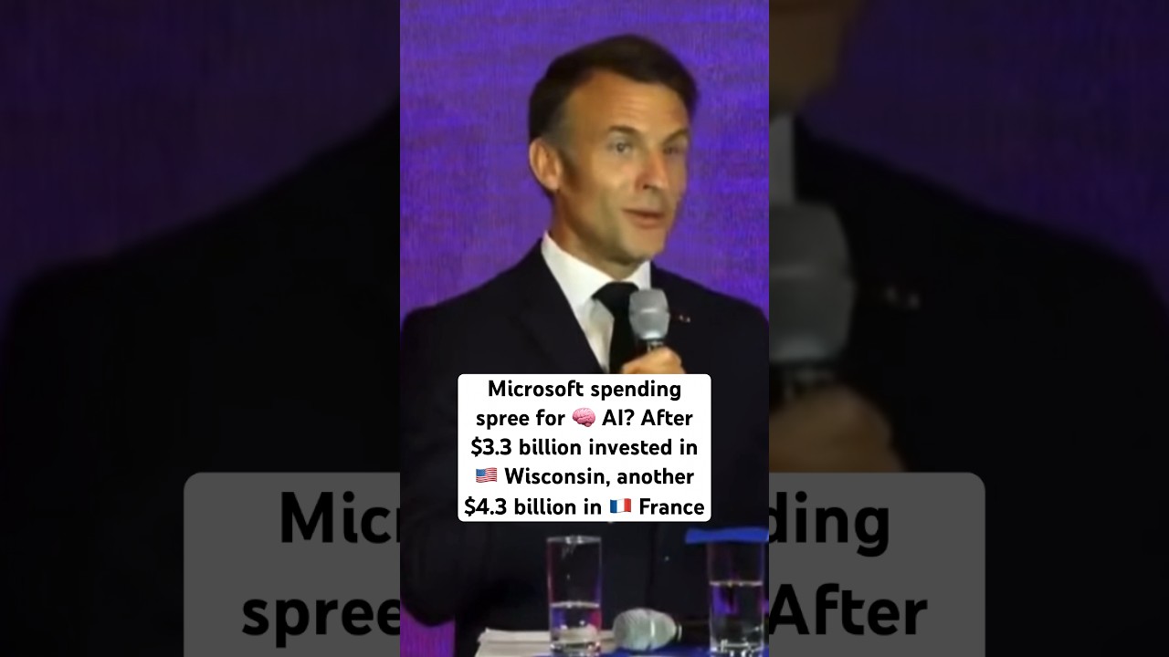 After $3.3 billion invested in 🇺🇸 Wisconsin, Microsoft invests another $4.3 billion in 🇫🇷 France