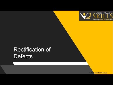 Rectification of Plaster defects