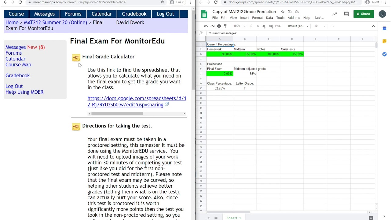 mat212 final exam grade calculator youtube final exam grade chart calculator