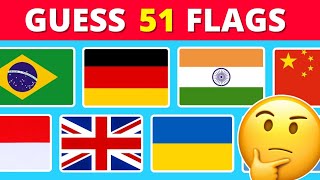 Guess 51 Flags In 3 Seconds 🤔🚩 | Flag Quiz