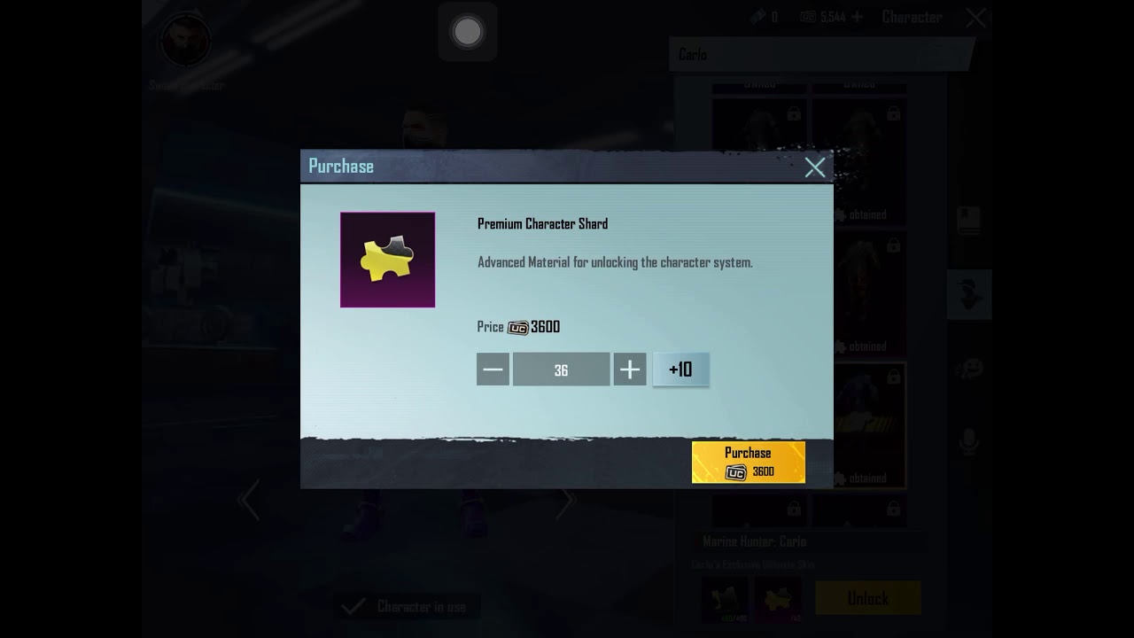 Getting Carlo’s Mythic Suit 7000 uc Pubg Mobile